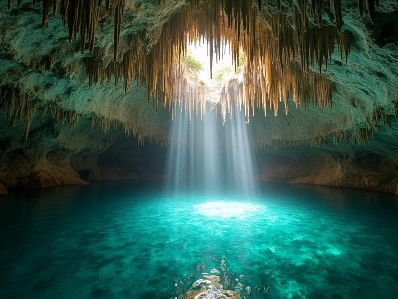 Vista del Cenotes cerca de Valladolid