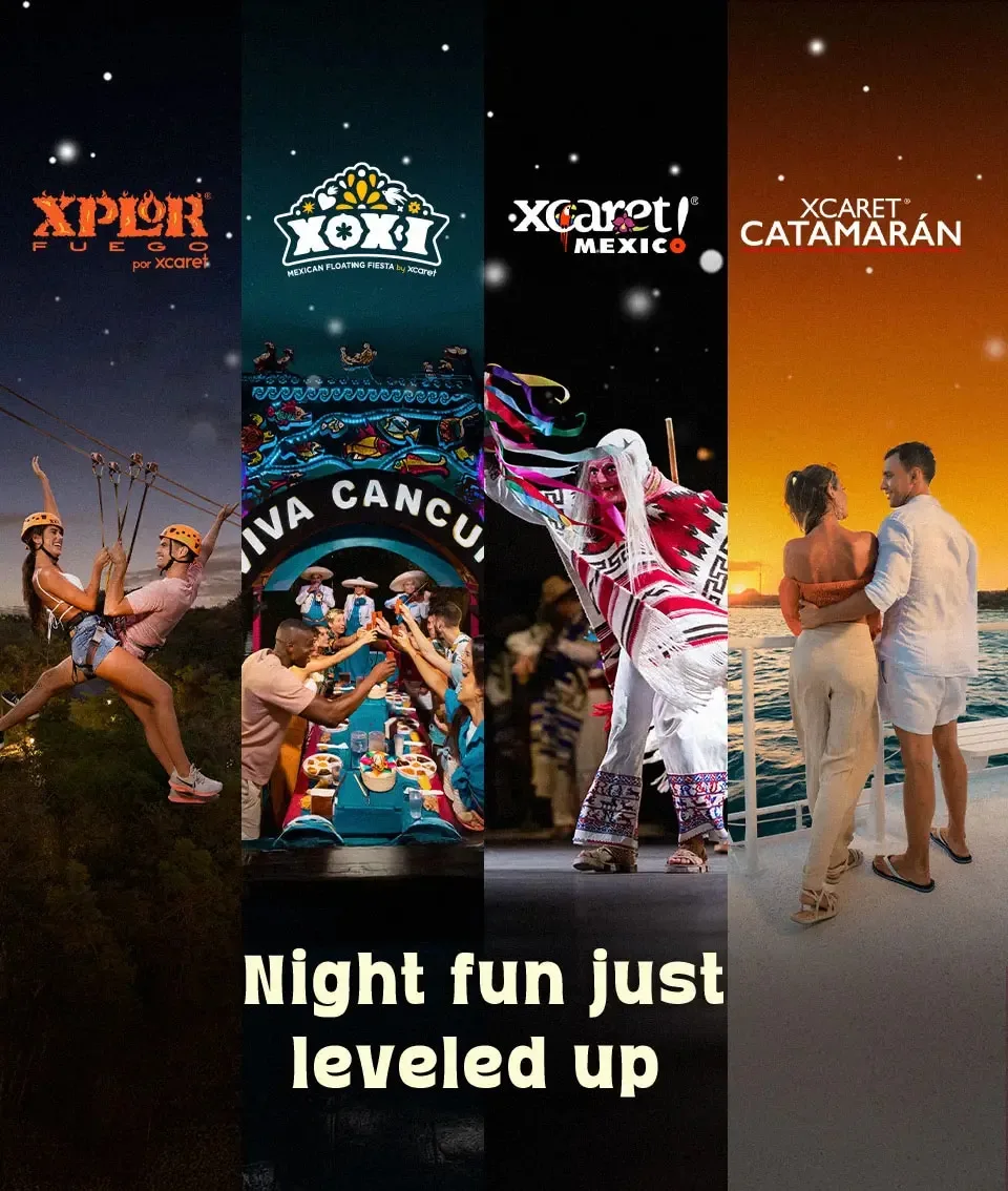 Nighttime experiences across the Xcaret parks