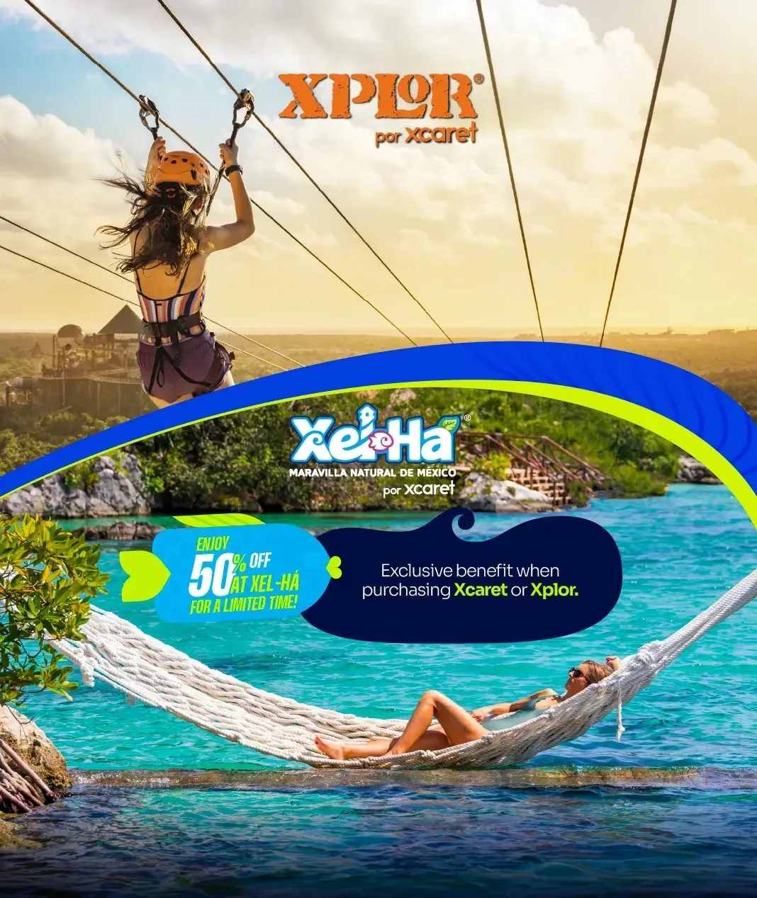 Book Xplor and get 50% off Xel-Há