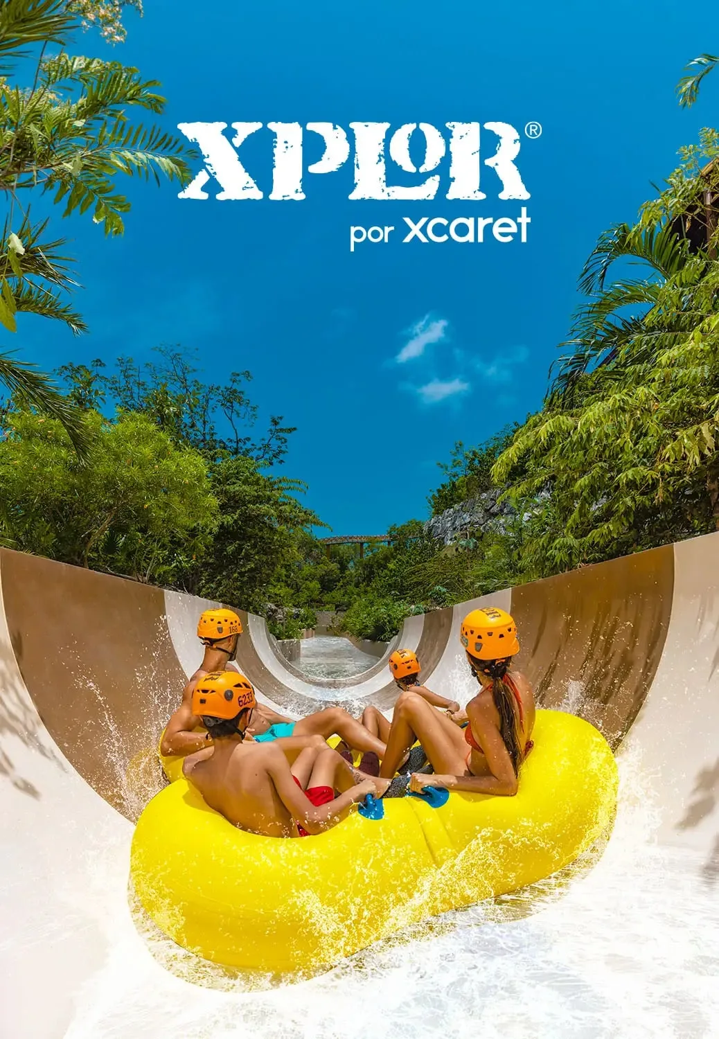Zip-line over the jungle at Xplor adventure park